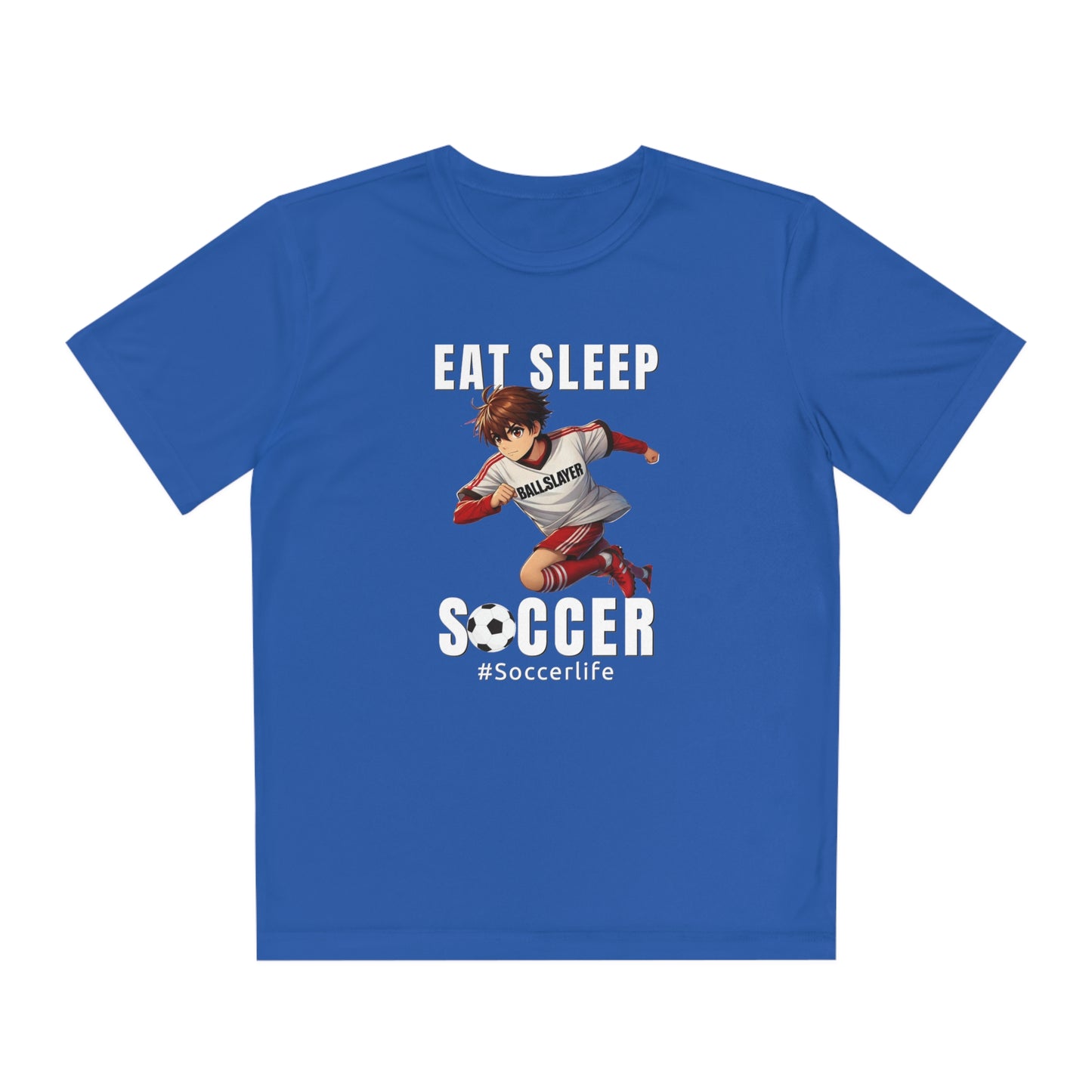 EAT SLEEP SOCCER Athletic Youth T-shirt | Boy