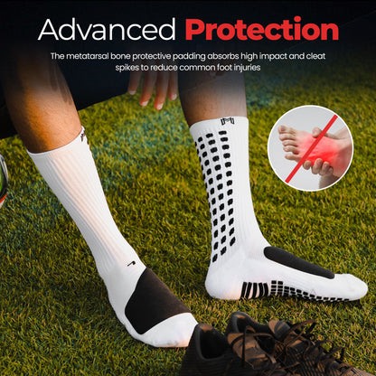 MediCaptain Padded Grip Socks with Foot Protection - Midcalf Length