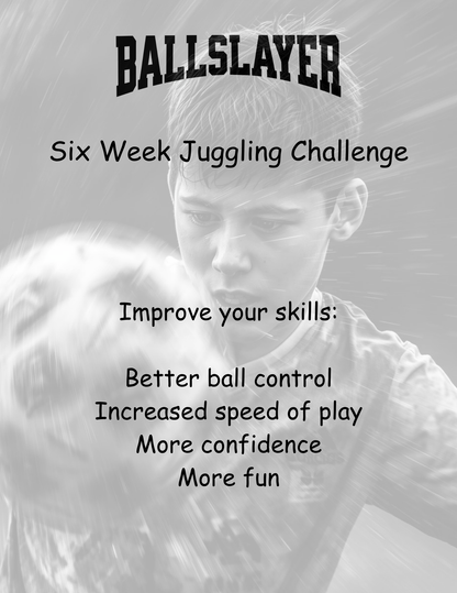 Soccer Juggling Challenge Tracker | 6-Week Printable PDF | Youth Soccer Kids Ages 8-14