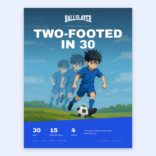 Two-Footed in 30 weak foot training plan, printable PDF cover
