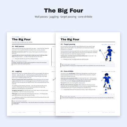 The four weak foot drills: wall passes, juggling, target passing, cone dribble