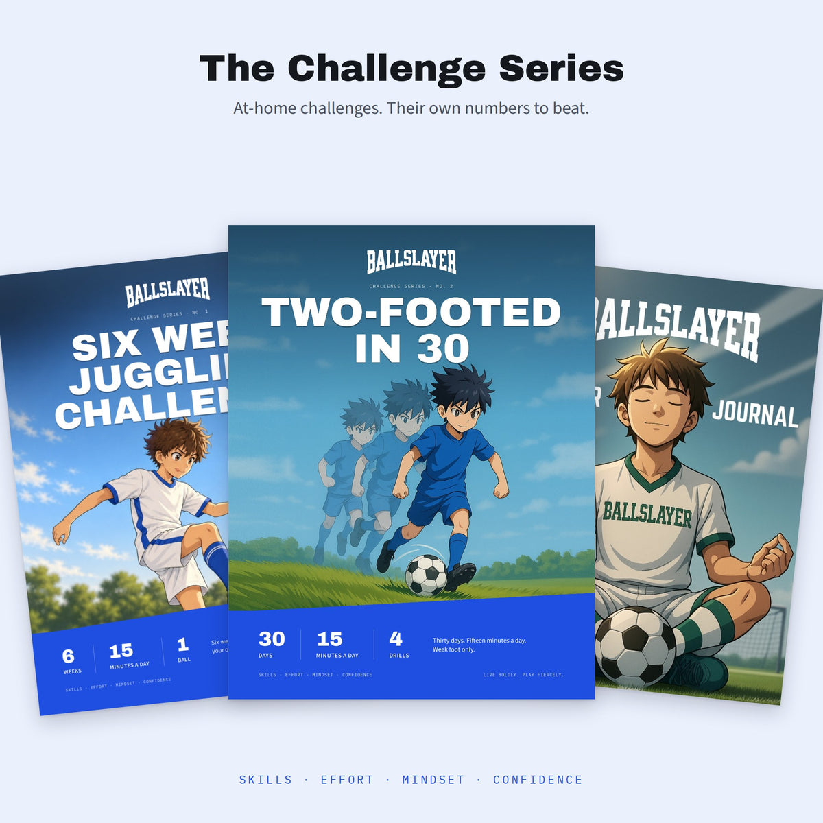 BallSlayer Challenge Series: Six Week Juggling Challenge, Two-Footed in 30 and the Soccer Journal